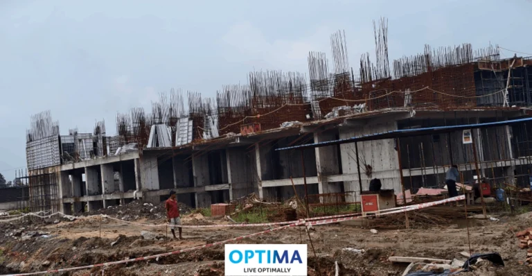 optima kolkata construction status august 2026